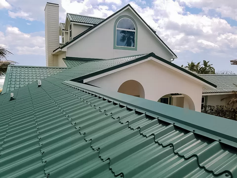 Green Metal Tile Roofing