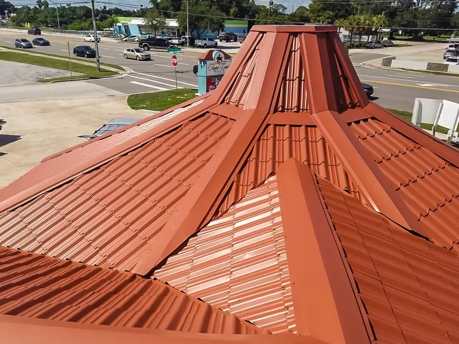 Red Metal Tile Roofing