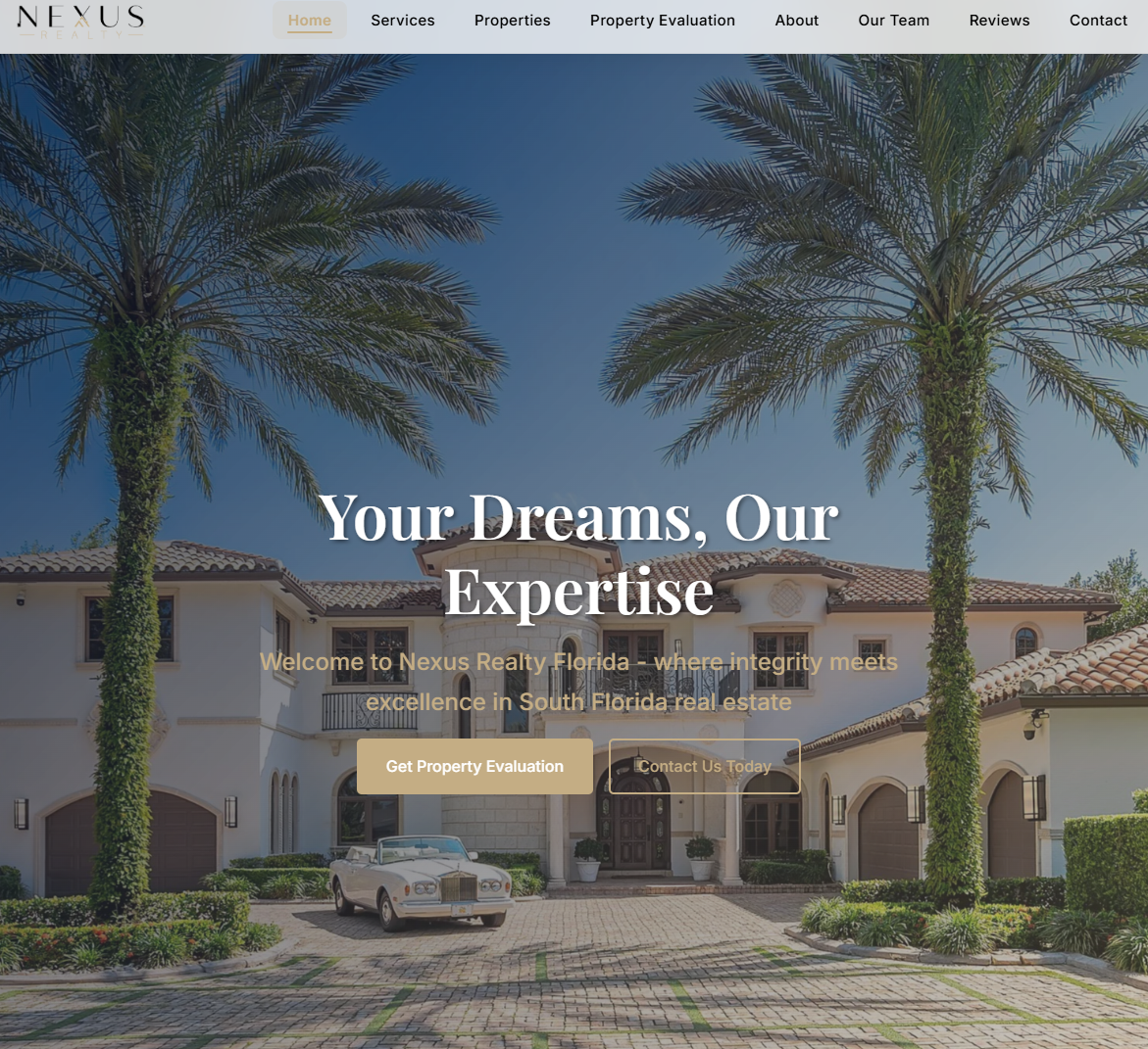 Nexus Realty Florida Website Preview